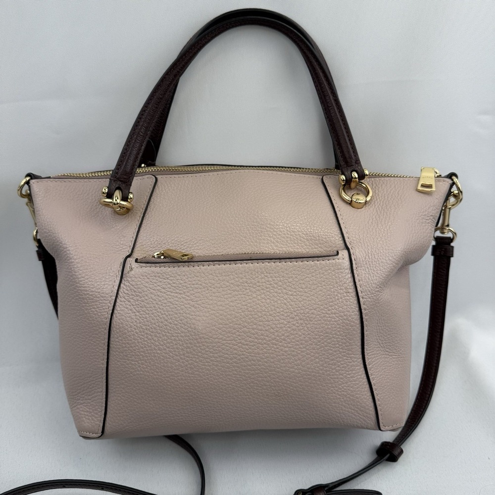 Coach Pink and Brown Leather Satchel - Picture 5 of 16